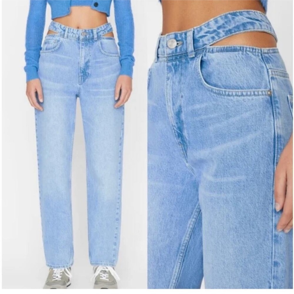 Frame Le High "N" Tight Straight Cut Out Jeans Zona Size 24
